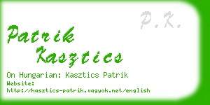 patrik kasztics business card